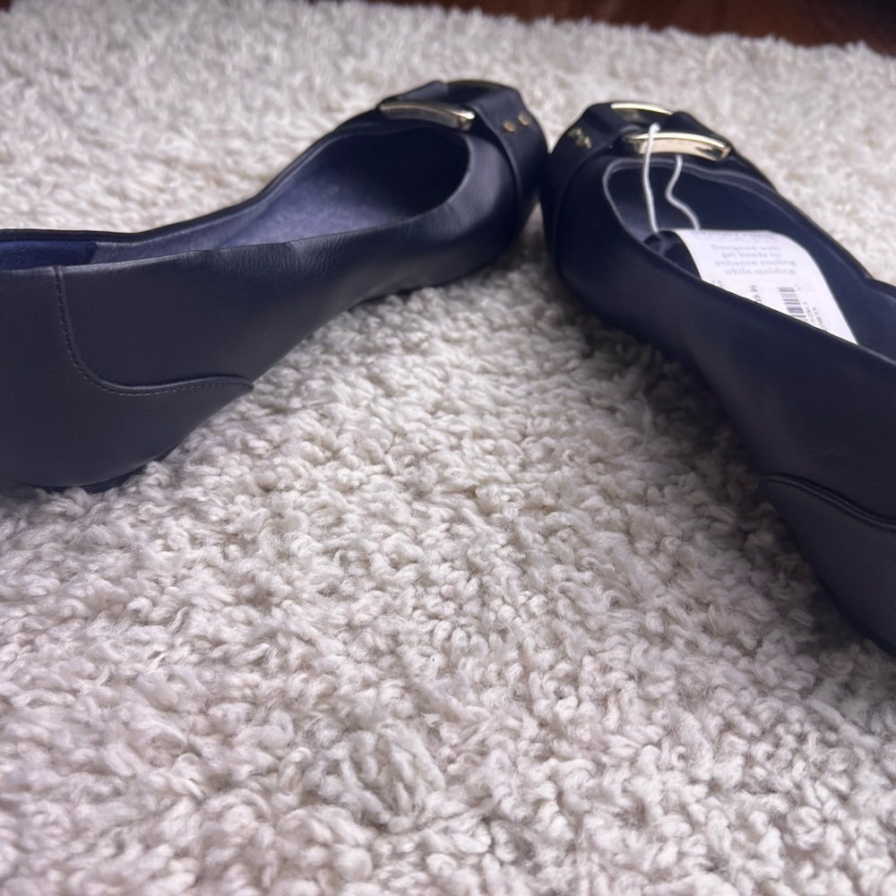 DR SCHOLL’S WOMENS BLACK MEMORY FOAM BALLET FLATS WITH TOE DESIGN SZ 7 NWT - Picture 8 of 11